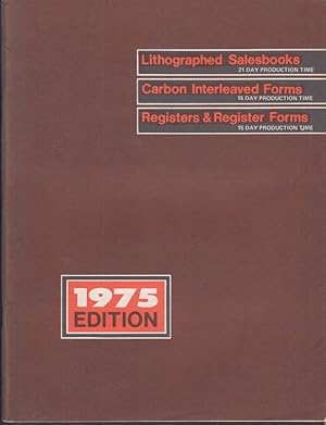 Seller image for Salesbook Service Lithographed Salesbooks Carbon Forms Registers catalog 1975 for sale by The Jumping Frog