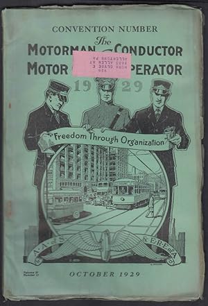 Image du vendeur pour MOTORMAN CONDUCTOR & MOTOR COACH OPERATOR 10 1929 Convention Number Pres Murray mis en vente par The Jumping Frog