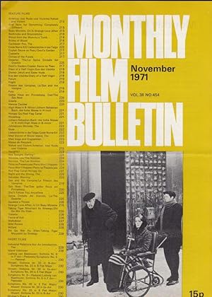 Immagine del venditore per MONTHLY FILM BULLETIN 11 1971 Klute; Tristana; Walkabout; Willard &c venduto da The Jumping Frog