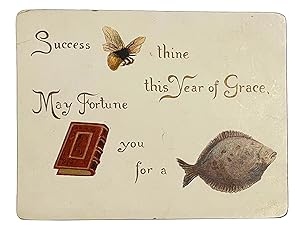 Imagen del vendedor de Victorian Rebus New Year's Greeting a la venta por Honey & Wax Booksellers, ABAA