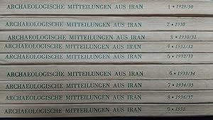 Bild des Verkufers fr ( 9 BNDE ) Bericht ber archologische Beobachtungen im sdlichen Kurdistan und in Luristan . (u.a.m.) / Archaeologische Mitteilungen aus Iran. Band 1-9. zum Verkauf von Fundus-Online GbR Borkert Schwarz Zerfa