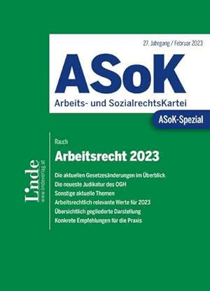Bild des Verkufers fr ASoK-Spezial Arbeitsrecht 2023 zum Verkauf von BuchWeltWeit Ludwig Meier e.K.
