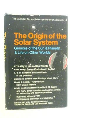 Image du vendeur pour The Origin Of The Solar System mis en vente par World of Rare Books