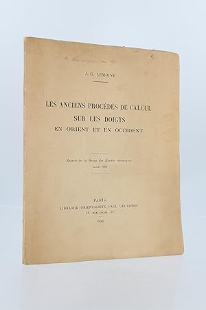 Les anciens procédés de calcul sur les doigts en Orient et en Occident