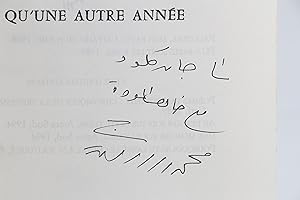 Bild des Verkufers fr Rien qu'une autre anne - Anthologie potique 1966-1982 zum Verkauf von Librairie Le Feu Follet