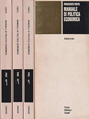 Bild des Verkufers fr Manuale di politica economica. 4voll zum Verkauf von Usatopoli libriusatierari