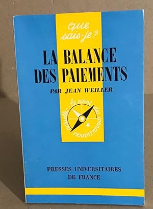 La balance des paiements