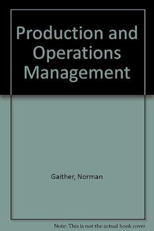 Seller image for Production and Operations Management for sale by WeBuyBooks