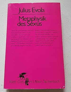 Imagen del vendedor de Metaphysik des Sexus a la venta por Linthof Markt