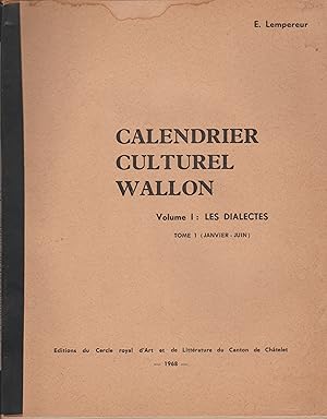 CALENDRIER CULTUREL WALLON