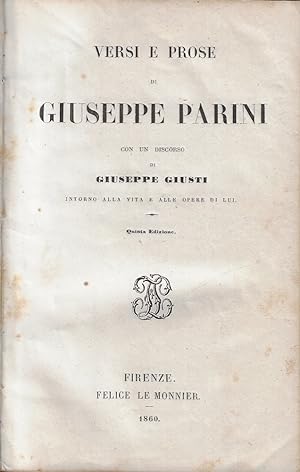 Versi e prose di Giuseppe Parini