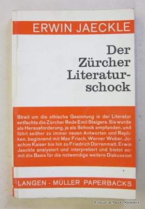 Bild des Verkufers fr Der Zrcher Literaturschock. Bericht. Mpnchen, Langen Mpller, 1968. 127 S. Or.-Kart. zum Verkauf von Jrgen Patzer