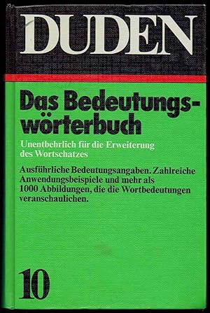 Immagine del venditore per Duden Das Bedeutungsworterbuch (Duden 10) venduto da Bookworks