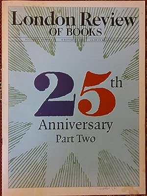 Bild des Verkufers fr London Review Of Books 4 November 2004 25th Anniversary Part Two zum Verkauf von Shore Books