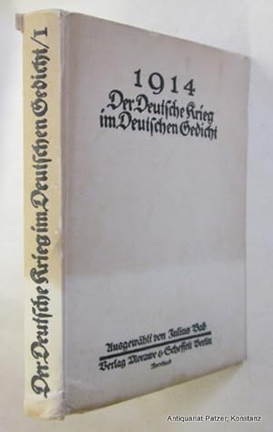 Bild des Verkufers fr Band 1. Umgearbeitete Gesamtausgabe von Heft 1-6 der Sammlung. Ausgewhlt von Julius Bab. Berlin, Morawe & Scheffelt, o.J. (ca. 1915). Gr.-8vo. 285 S., 1 Bl. Or.-Pp.; tlw. gebrunt, Kapitale bestoen, das untere etwas beschdigt. zum Verkauf von Jrgen Patzer