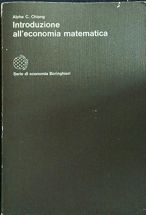 Imagen del vendedor de Introduzione all'economia matematica a la venta por Librodifaccia