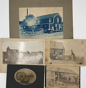 FIVE ORIGINAL PHOTOS BELONGING TO JOSEPH STOCKS, MONTANA FARM, LAKE CITY, ILLINOIS, ca. 1890s, TH...