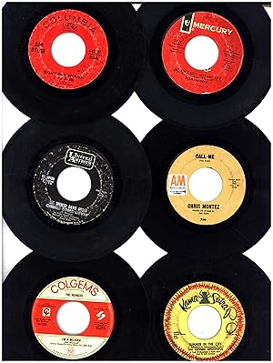 Seller image for Bob Dylan's "Rainy Day Women #12 & 35"; The Blues Magoos' "(We Ain't Got) Nothin' Yet," AND FOUR MORE CLASSIC 45 RPM 'SINGLE' RECORDS FROM THE YEAR 1966 including Chris Montez' "Call Me"; The Spencer Davis Group's "Gimme Some Lovin'"; The Monkees' "I'm A Believer" and The Lovin Spoonful's "Summer In The City" for sale by Cat's Curiosities