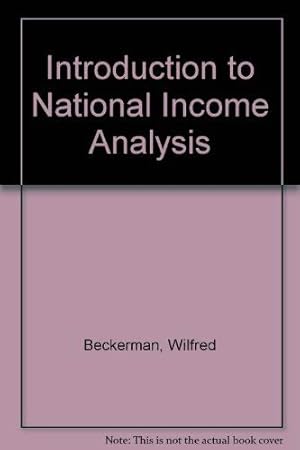 Seller image for Introduction to National Income Analysis for sale by WeBuyBooks