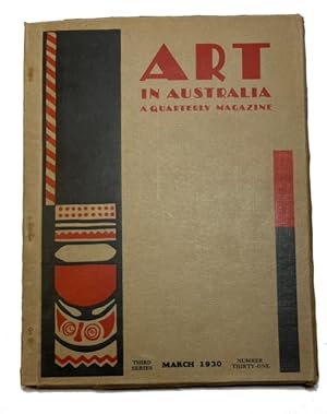 Imagen del vendedor de Art in Australia: A Quarterly Magazine, Third Series, Number 31, (March, 1930) a la venta por McBlain Books, ABAA