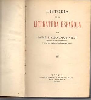 HISTORIA DE LA LITERATURA ESPAÑOLA.