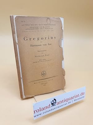 Bild des Verkufers fr Gregorius von Hartmann von Aue - Altdeutsche Textbibliothek Nr. 2 zum Verkauf von Roland Antiquariat UG haftungsbeschrnkt