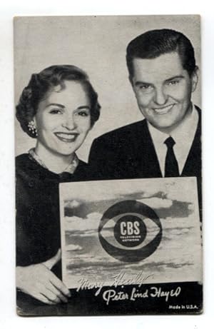 Mary Healy and Peter Lind Hayes Original Arcade Card blank back CBS