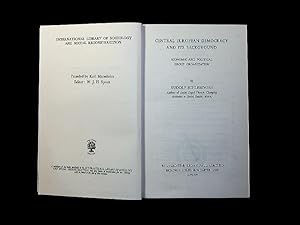 Seller image for Central European Democracy and its background. Economic and political group organization. for sale by Antiquariat Bookfarm