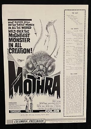 Mothra Original Movie Pressbook 1962 Japanese monster