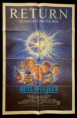 Star Wars Return of The Jedi Original One Sheet Movie Poster 1985 rerelease