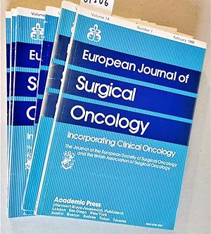 Bild des Verkufers fr European Journal of Surgical Oncology. Volume 14. Number 1,2,3,4,5,6 1988. = complete. zum Verkauf von Versandantiquariat Kerstin Daras