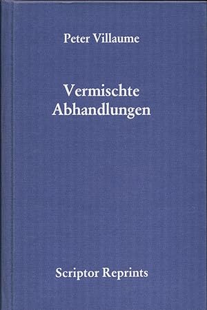 Bild des Verkufers fr Vermischte Abhandlungen Berlin 1973 zum Verkauf von avelibro OHG