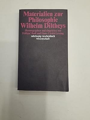 Immagine del venditore per Materialien zur Philosophie Wilhelm Diltheys. venduto da Der Buchfreund