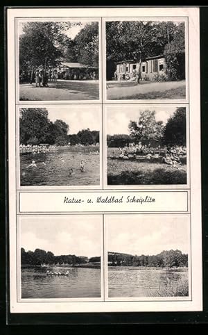 Bild des Verkufers fr Ansichtskarte Scheiplitz, Ansichten vom Natur- und Waldbad zum Verkauf von Bartko-Reher