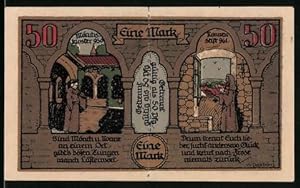 Notgeld Frose i. Anhalt 1921, 1 Mark, Mönchskloster 950, Nonnenstift 961