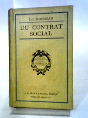 Image du vendeur pour Du Contrat Social mis en vente par World of Rare Books
