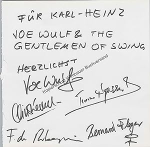 Bild des Verkufers fr Original Autogramm Joe Wulf and the Gentlemen of Swing /// Autogramm Autograph signiert signed signee zum Verkauf von Antiquariat im Kaiserviertel | Wimbauer Buchversand