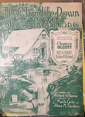 That Tumble Down Shack at Athlone. Illustrated Sheet Music.