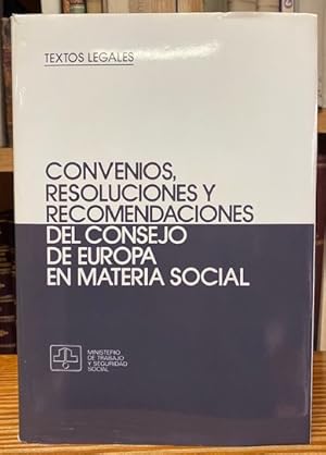 Imagen del vendedor de CONVENIOS, RESOLUCIONES Y RECOMENDACIONES DEL CONSEJO DE EUROPA EN MATERIA SOCIAL a la venta por Fbula Libros (Librera Jimnez-Bravo)