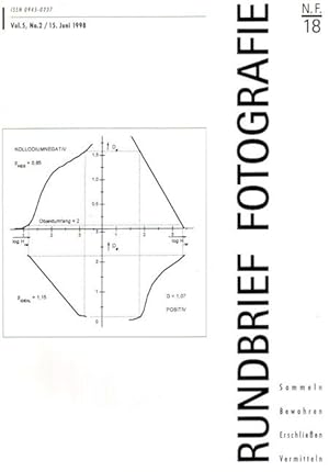 Imagen del vendedor de Rundbrief Fotografie N.F.18 (1998) - Sammeln, Bewahren, Erschlieen, Vermitteln. Vol.5; No.2; 15. Juni 1998; Redaktion: Martha Caspers, Hans de Herder und Wolfgang Hesse; Museumsverband B.W.- in Zusammenarbeit mit der Sektion Geschichte der Deutschen Gesellschaft fr Photographie; a la venta por nika-books, art & crafts GbR