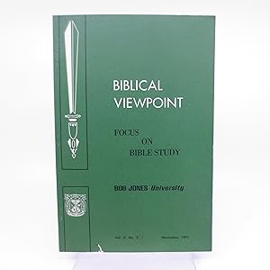 Seller image for Biblical Viewpoint Focus on Bible Study Vol. V, No. 2 for sale by Shelley and Son Books (IOBA)