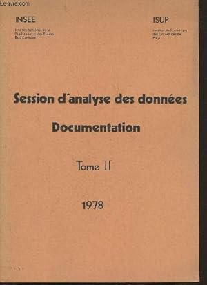 Bild des Verkufers fr Session d'analyse des donnes, documentation Tome II zum Verkauf von Le-Livre