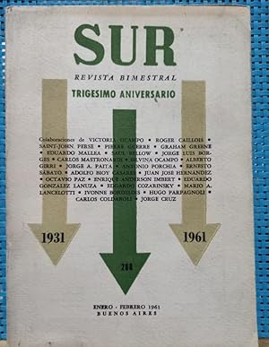 Immagine del venditore per REVISTA SUR N 268 - TRIGSIMO ANIVERSARIO / 1931-1961 BORGES, BIOY CASARES, SBATO, PORCHIA, GIRRI venduto da Libros de Ultramar Alicante