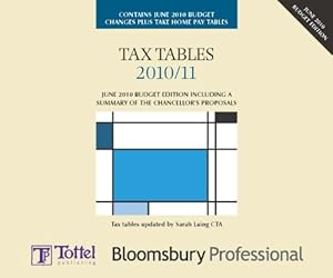 Bild des Verkufers fr Tax Tables 2010/11 zum Verkauf von WeBuyBooks