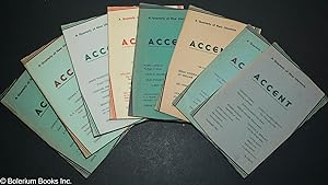 Imagen del vendedor de Accent: a quarterly of new literature: Eight issues 1947-1959 a la venta por Bolerium Books Inc.