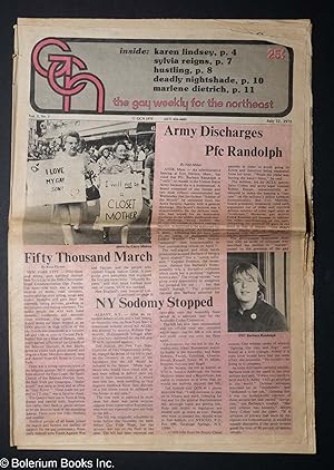 Seller image for GCN: Gay Community News; the gay weekly for the Northwest; vol. 3, #3, July 12, 1975; Fifty thousand march for sale by Bolerium Books Inc.