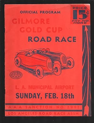 Mines Field-Gilmore Gold Cup Road Race Program 2/18/1934-L.A. Municipal Airport-AAA -1.9 mile dir...