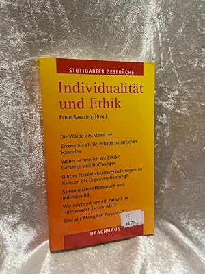 Bild des Verkufers fr Individualit und Ethik Stuttgarter Gesprche Band 1 zum Verkauf von Antiquariat Jochen Mohr -Books and Mohr-