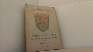 Bild des Verkufers fr Anschriften - Verzeichnis der alten Oppelner Eisenbahner II. Stand Mrz 1953. zum Verkauf von Antiquariat Uwe Berg