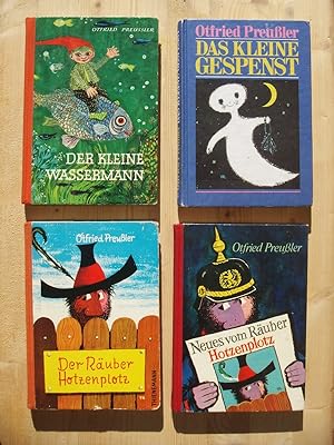 Vier Bücher: 1. Der kleine Wassermann [18. Auflage 1971] ; 2. Der Räuber Hotzenplotz - Eine Kaspe...